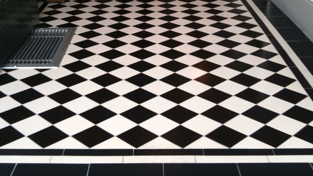 Black And White Floor Tiles Circus - Quoteko.