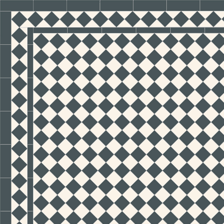 The most popular black and white chequerboard floor tile design. Classic 50 - Traditional Black and White tile design