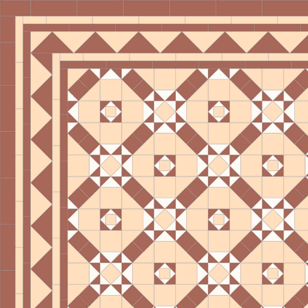 Edison 50 | LM-108 | Victorian style red-toned tile pattern with ...