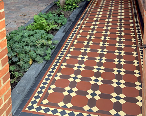 Reproduction Edwardian path tiles
