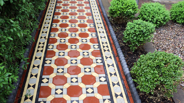Edwardian Floor Tiles London Mosaic, Outdoor Path Tiles