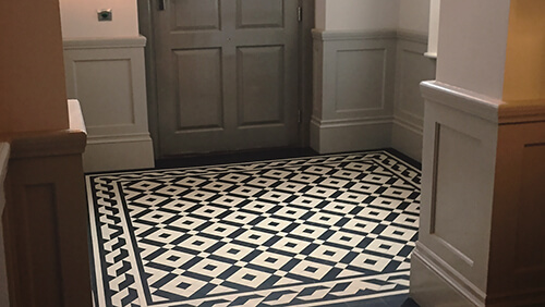 Victorian Colliford Pattern Hall Tiles, Black And White Floor Tiles Hallway