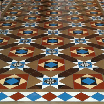 Encaustic tiles are traditionally created using different colours of ceramic clay, with the pattern inlaid. Gallery 21 - Victorian tiled hall