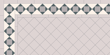 Diagram showing a popular Victorian tiled border pattern