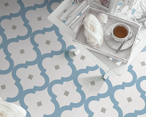 Period Encaustic Style Printed Ceramic and Glazed Porcelain Tiles