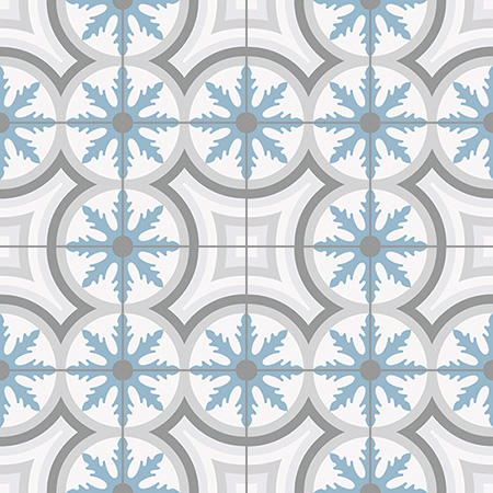 Barcelona Mar - printed pattern glazed porcelain tiles