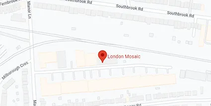Map showing the location of London Mosaic offices.