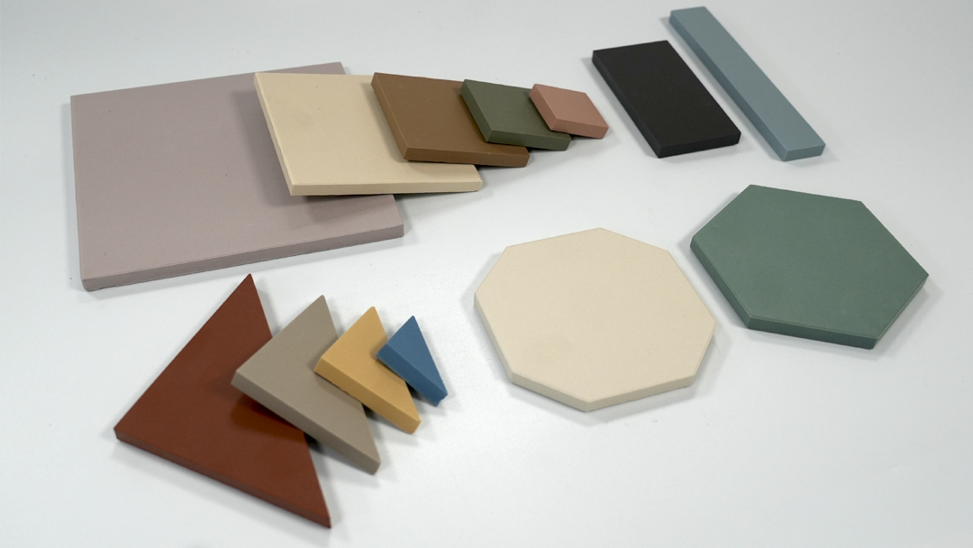 22 different shapes and sizes of tiles