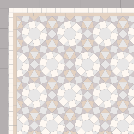 Crystal - design using custom cut tiles