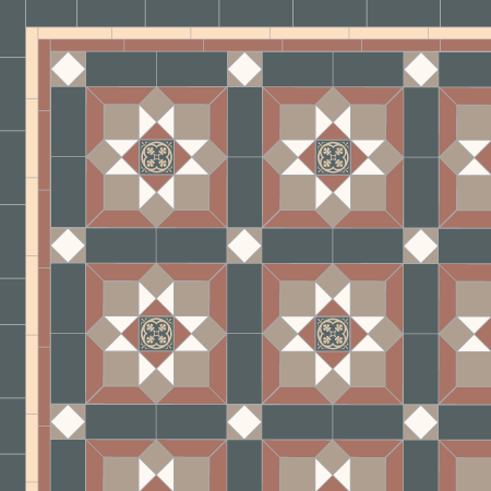 Islington Trapezium - design using custom cut tiles